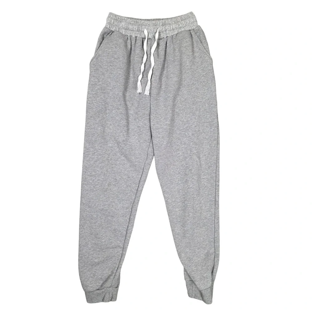 Elastic Drawstring Jogger Sweatpants Kids Gray GOOD Minimalist See Measurements